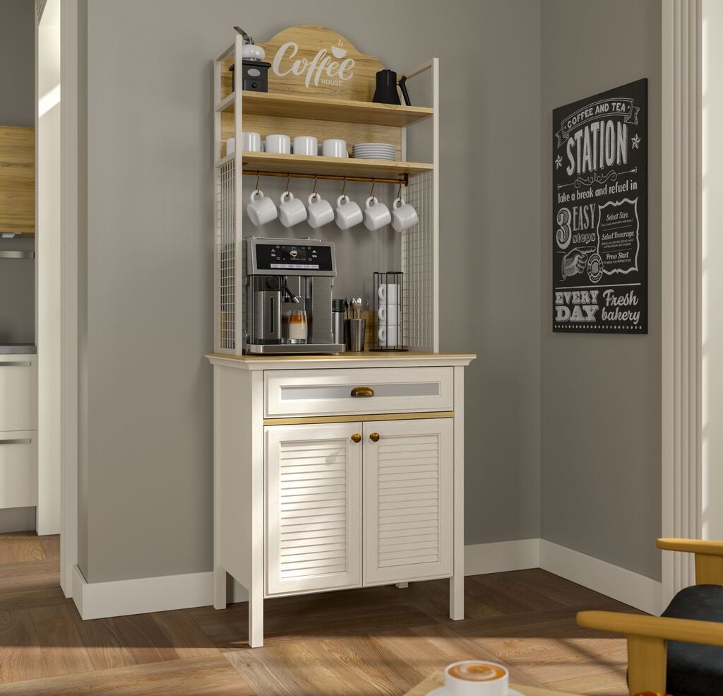 Кујнска полица Hanah Home FRN-21028-1, кремаста