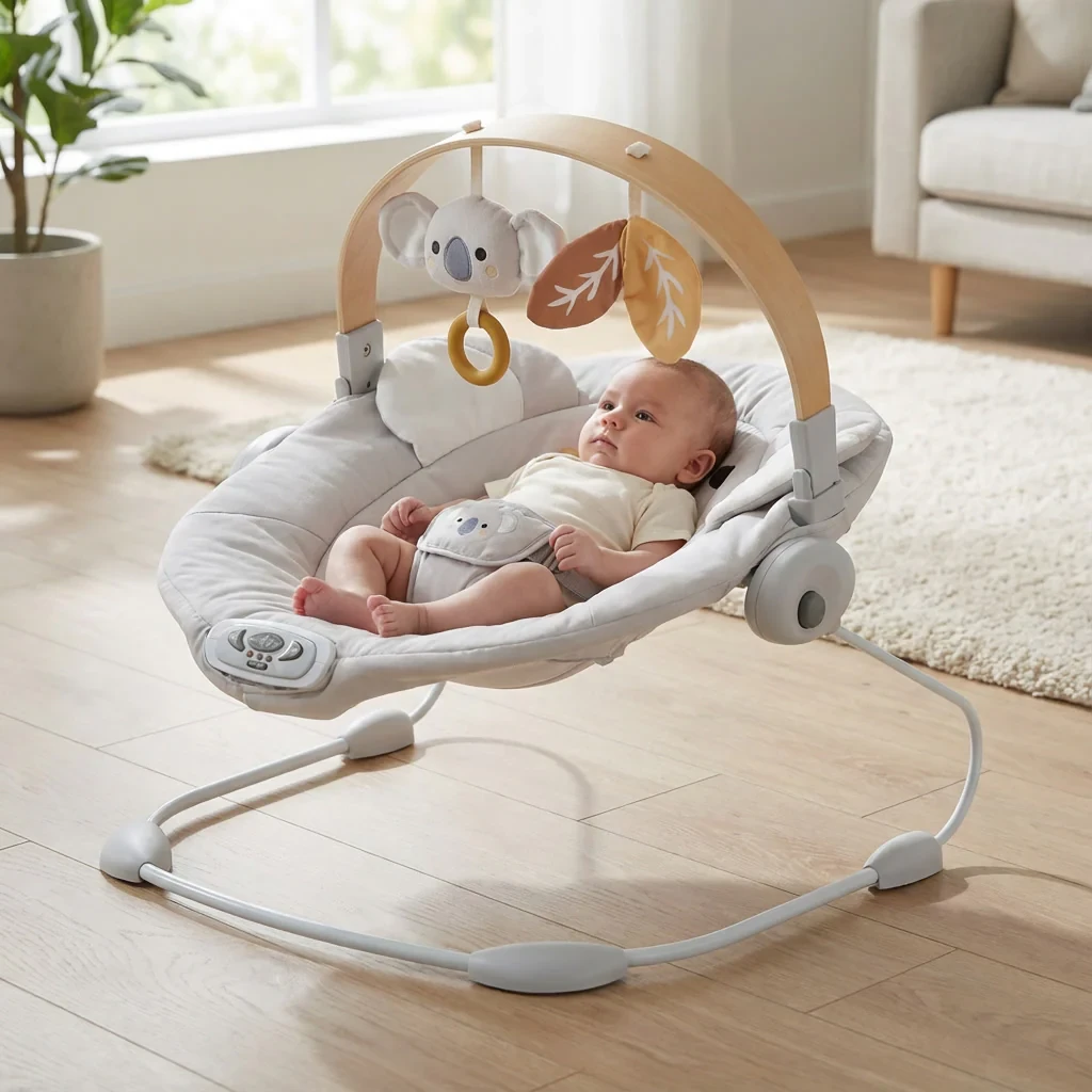 Релаксатор со музика и играчки за бебиња 0-9 месеци