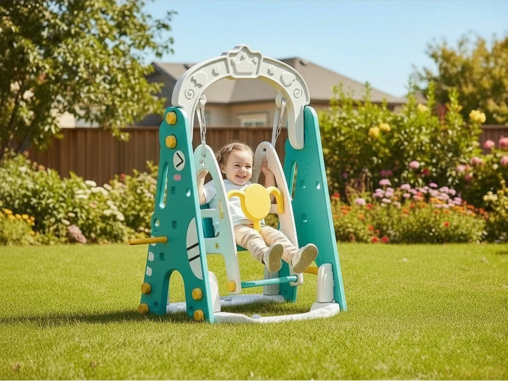 Детска лулашка со сигурносен појас и потпирач за раце