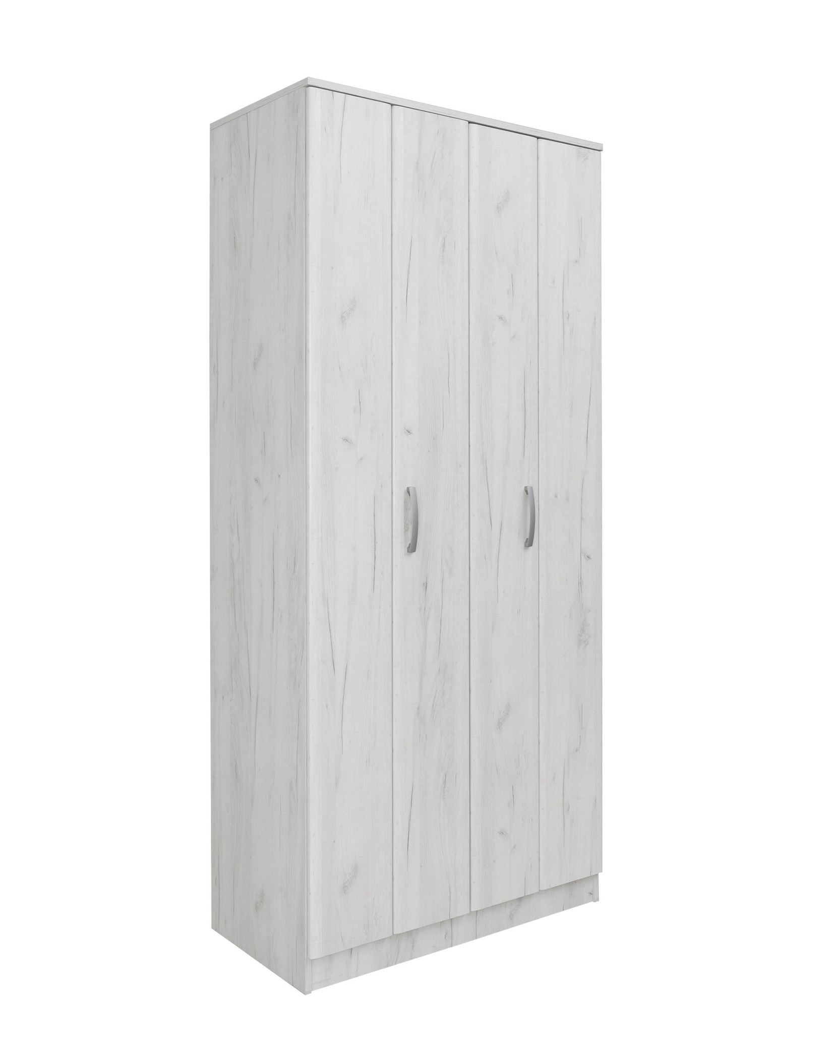 Мебел Ви Двокрилен ормар фортуна (хармоника) 100 бел даб (0)