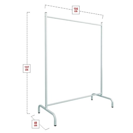 Метална Закачалка Доминик - Бела