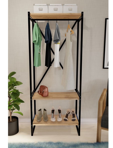 Закачалка / полица со метална конструкција OLIVIA