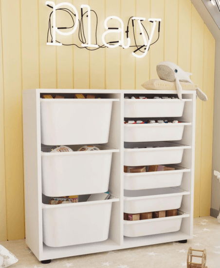 Детски плакар Play - бел