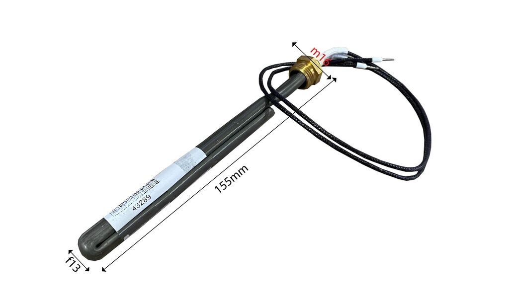 Alfa Electric Електричен грејач за пелети 350W, U, M16 (3/8), L=155mm, Ф2x6.5 - Alfa Plam
