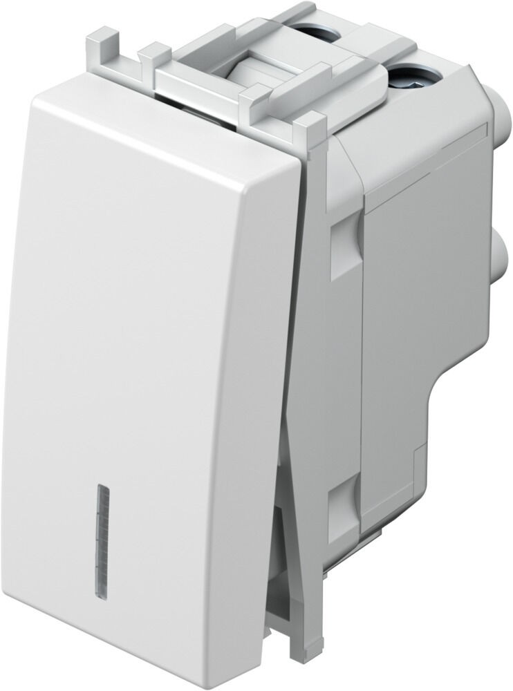 Tem Cates Прекинувач 2П со SS бел модул TEM SM20PNIN