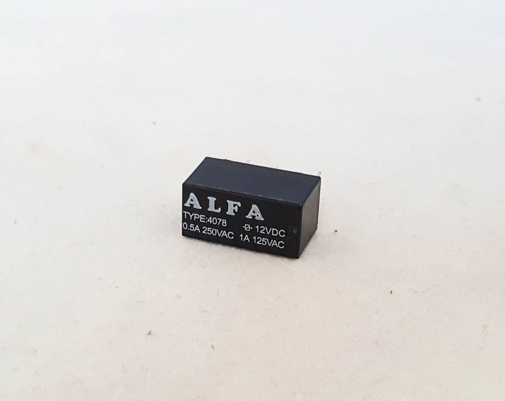 Alfa Electric Реле 2x1A 12V DC, 8 пина 4078