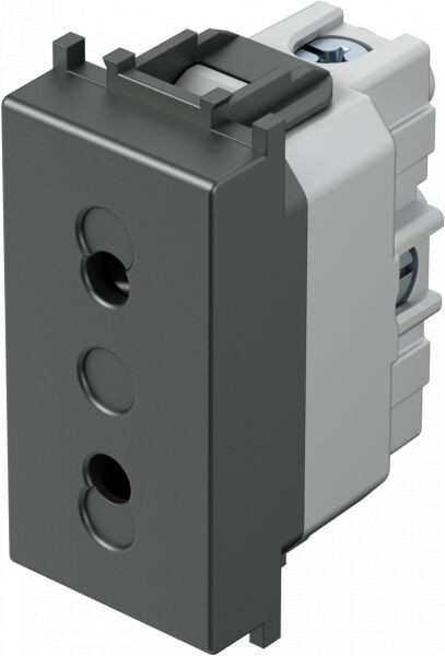 Tem Cates Приклучница италијанска 1М антрацит 2П модул TEM VM20AT