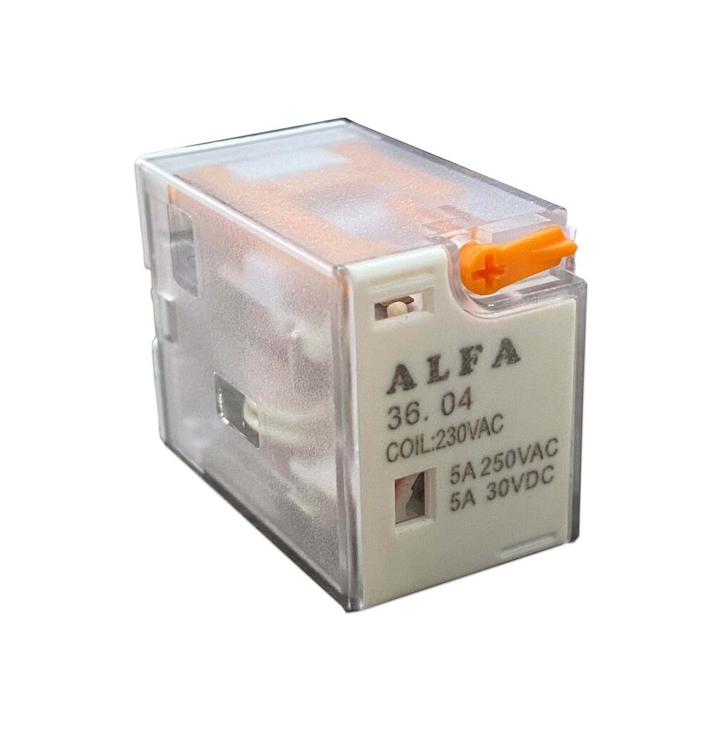 Alfa Electric Реле 4x5A 230V AC, 14 пина со LED индикација, Алфа 36.04 230AC