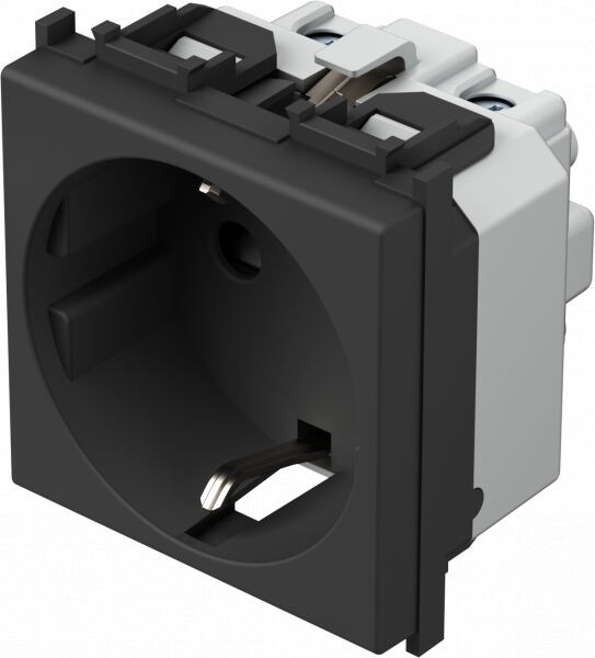 Tem Cates Приклучница II шуко 2М црна модул VM10SB