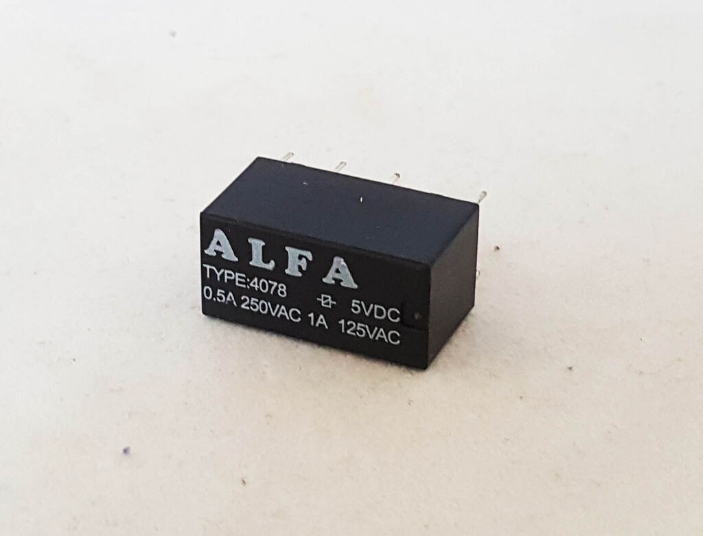 Alfa Electric Реле 2x1A 5V DC, 6 пина 4078