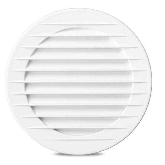 Airroxy Бела пластична вентилациска решетка Ф120mm – AirRoxy