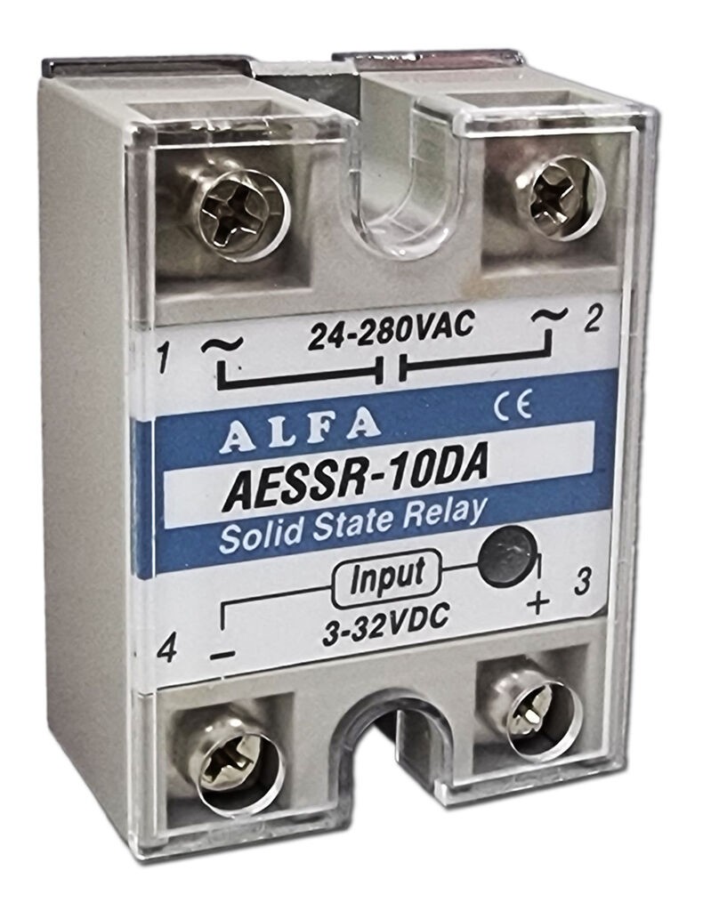 Alfa Electric Солид стејт реле 10A 280V AC, влез 3–32V DC AESSR-10DA