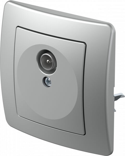 Tem Cates ТВ приклучница сребрена економик TEM KE10