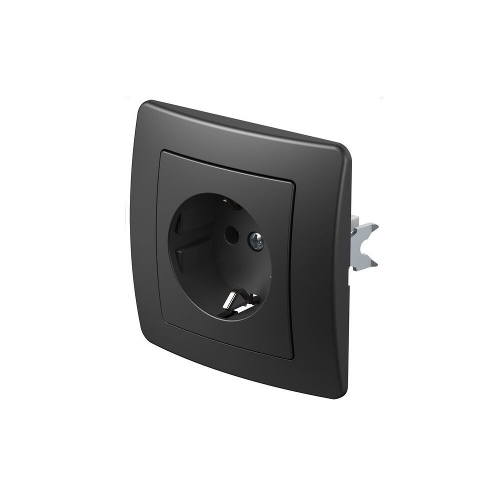 Tem Cates Приклучница шуко црна ECONOMIC TEM VE10NB