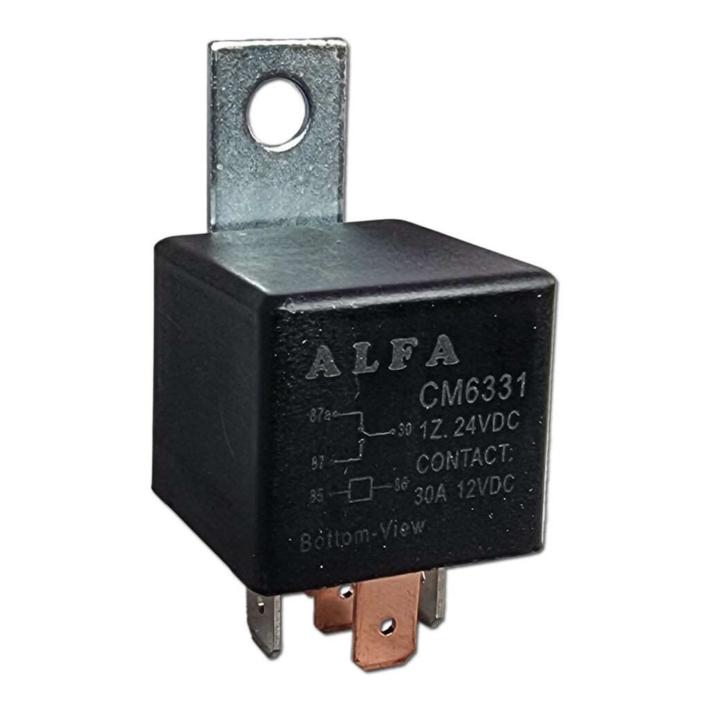 Alfa Electric Авто реле 24V DC 30A SPDT со 5 faston приклучоци AECM6331-24VDC
