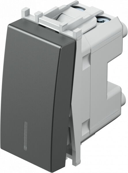 Tem Cates Прекинувач обичен со индикација антрацит модул TEM SM10ATIN