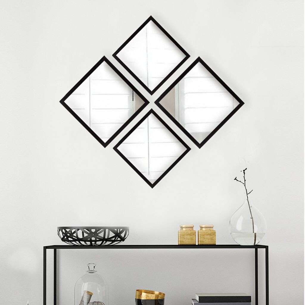 Комплет огледала Wallity SETAYNA_042, црни