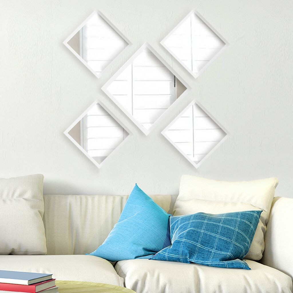 Комплет огледала Wallity SETAYNA_054, бела