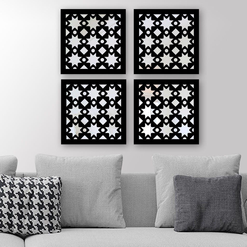 Комплет огледала Wallity SHY15088400392, црни