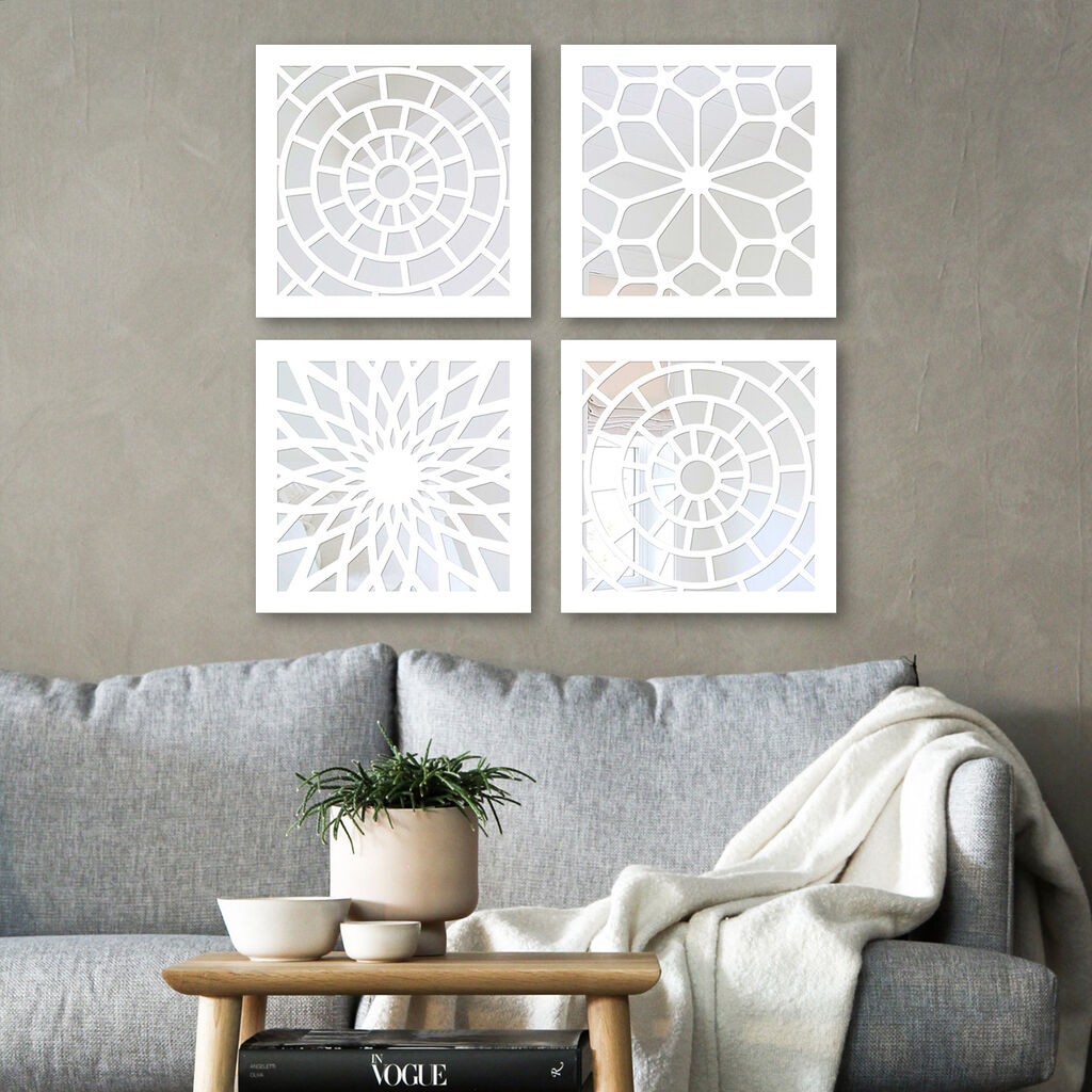 Комплет огледала Wallity BYZ7436502136122, бела боја