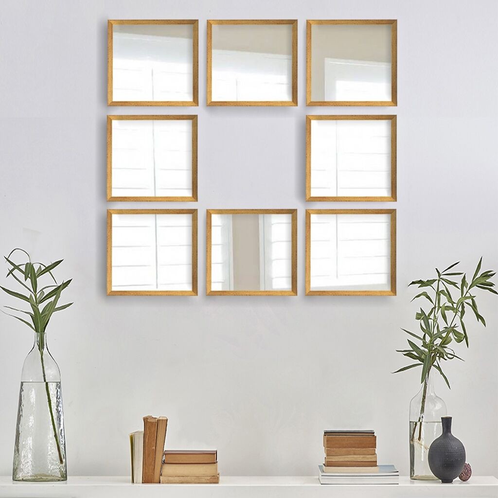 Комплет огледала Wallity SETAYNA_060, златни