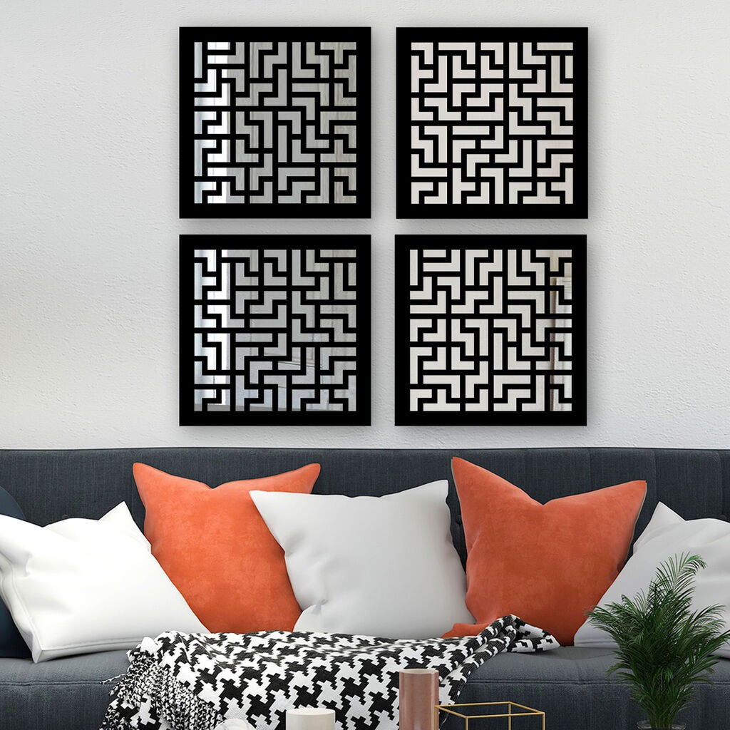 Комплет огледала Wallity SYH1097260709, црни