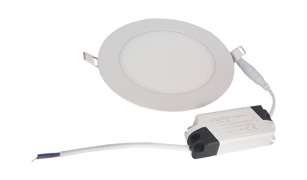 Alfa Electric Вграден LED панел круг 9W 6000K