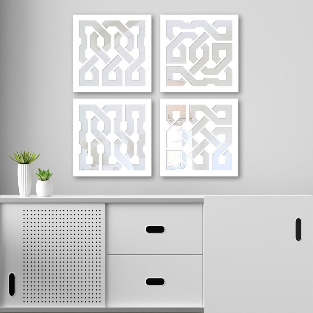 Комплет огледала Wallity BYZ1896810094, бели