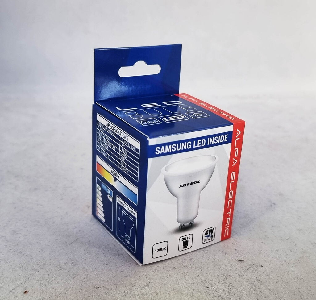 Alfa Electric LED сијалица GU10 4W 6000K Samsung