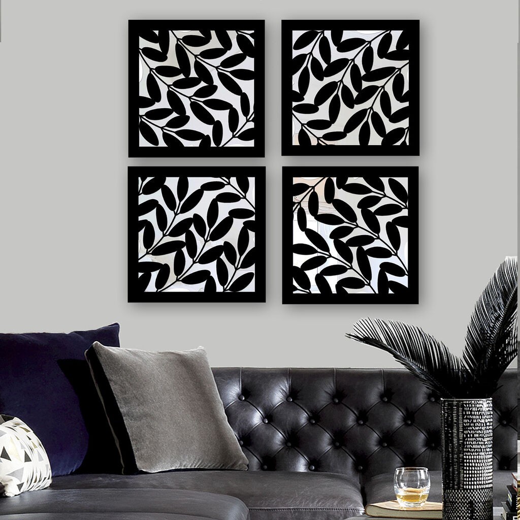 Комплет огледала Wallity SYH1097258921, црни