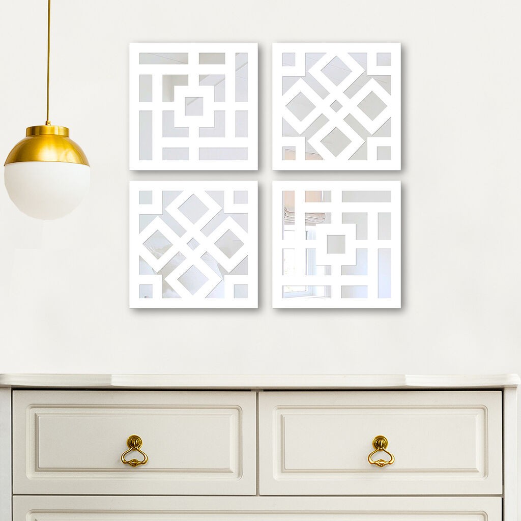 Комплет огледала Wallity BYZ623284596, бели