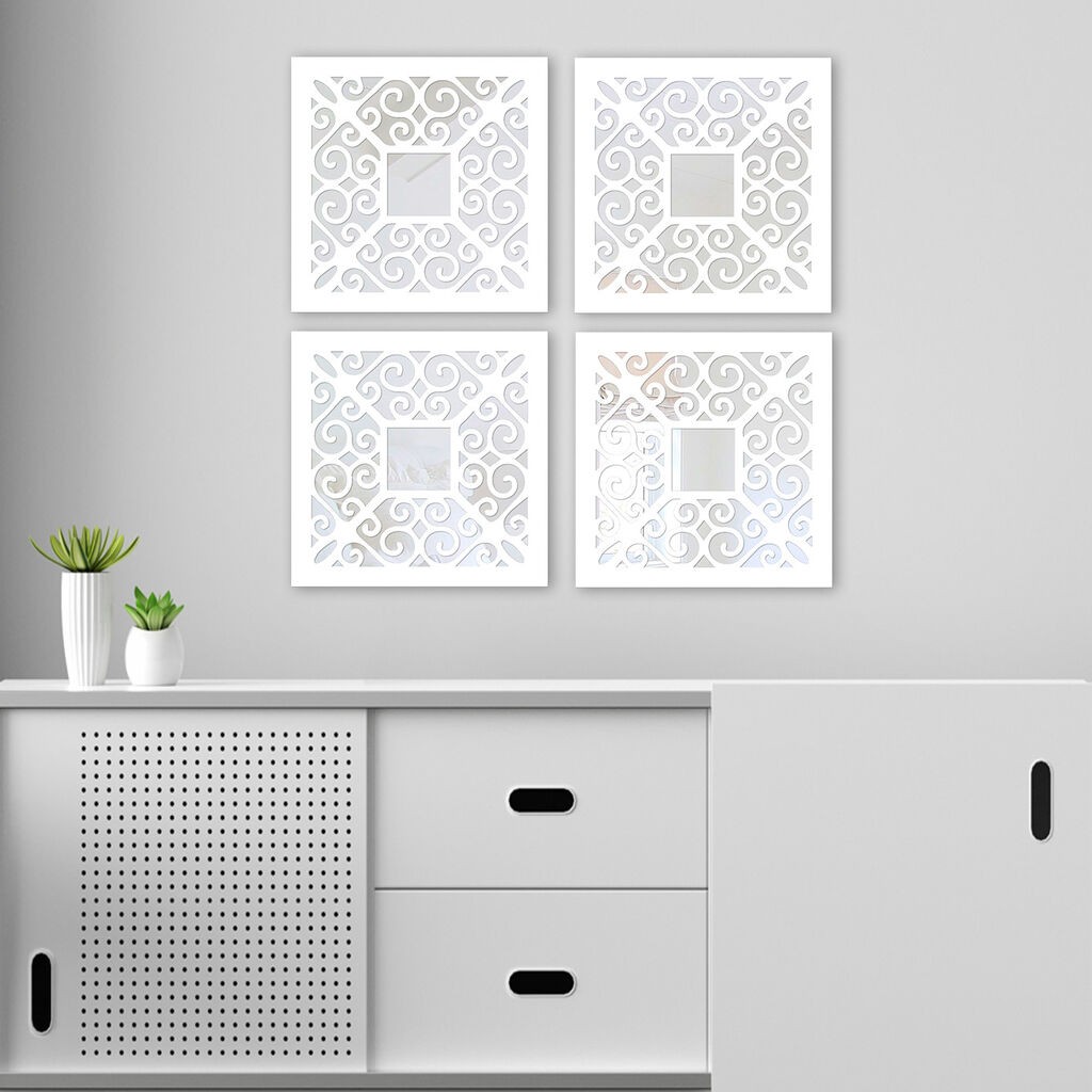 Комплет огледала Wallity BYZ06833628, бела боја