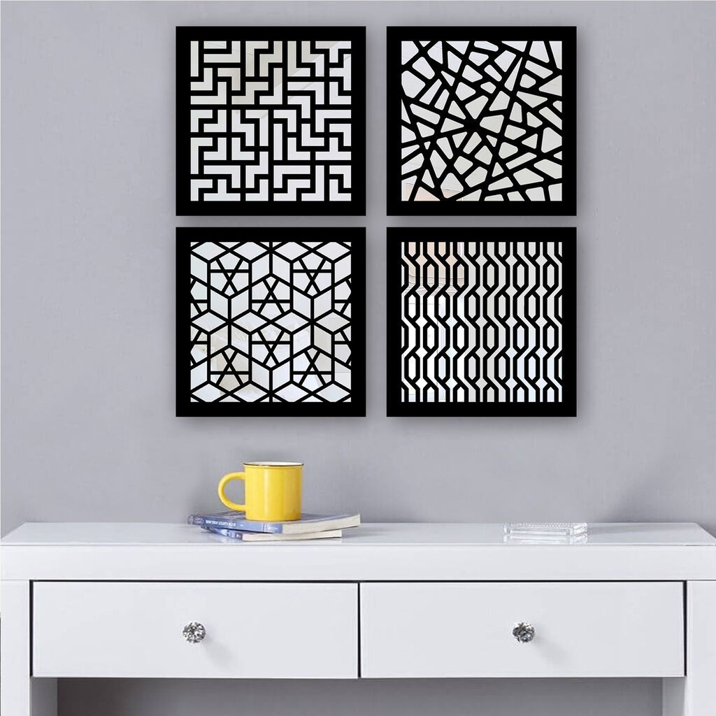 Комплет огледала Wallity SYH7436502136115, црни