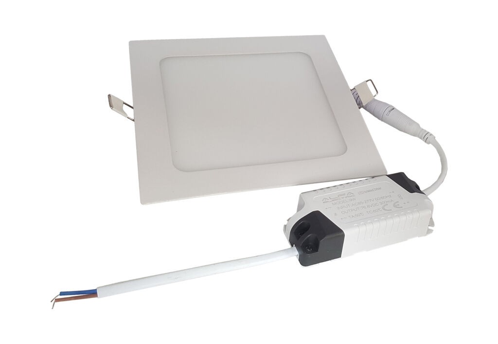 Alfa Electric Вграден LED панел квадрат 9W 6000K