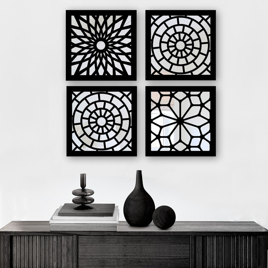 Комплет огледала Wallity SYH7436502136122, црни