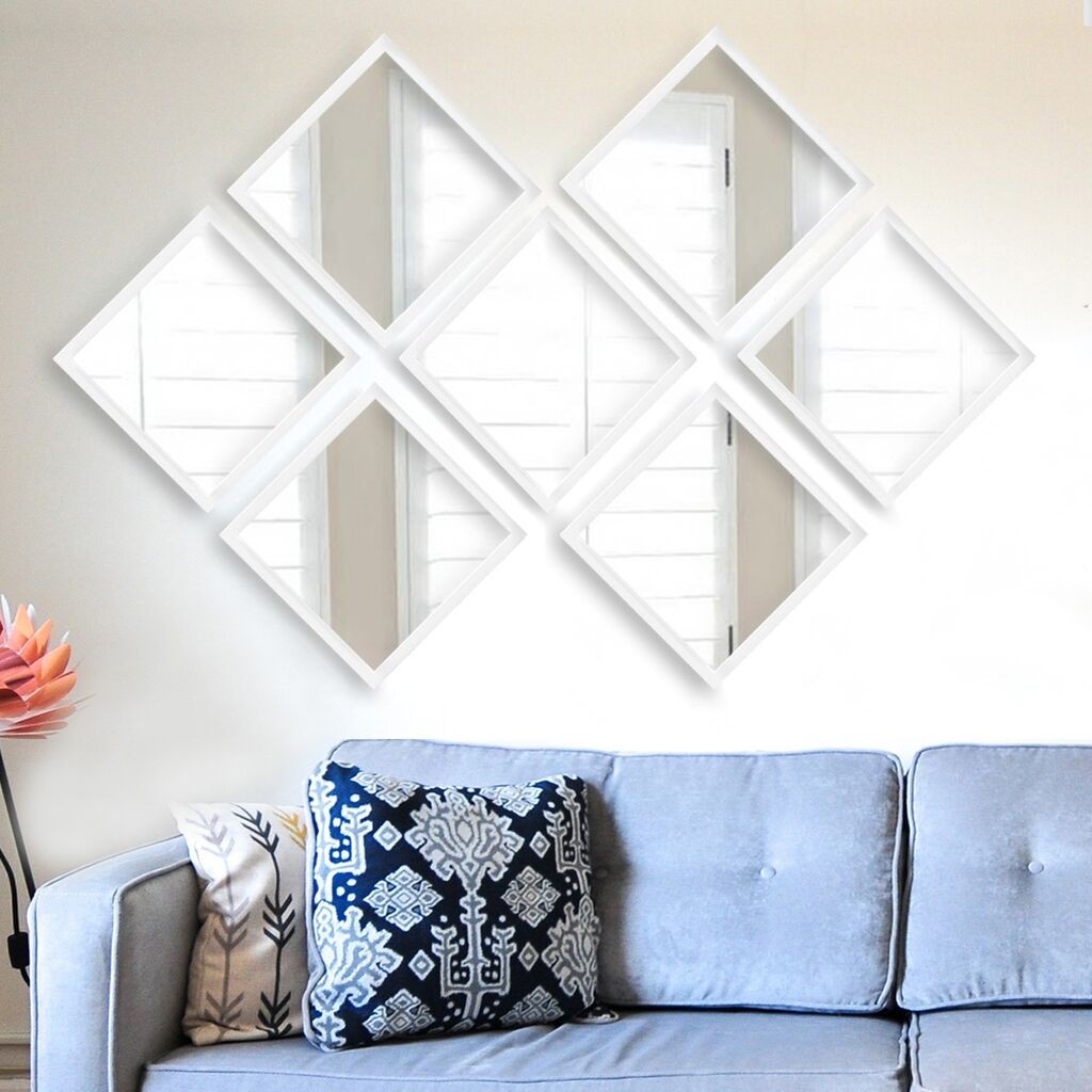 Комплет огледала Wallity SETAYNA_021, бела