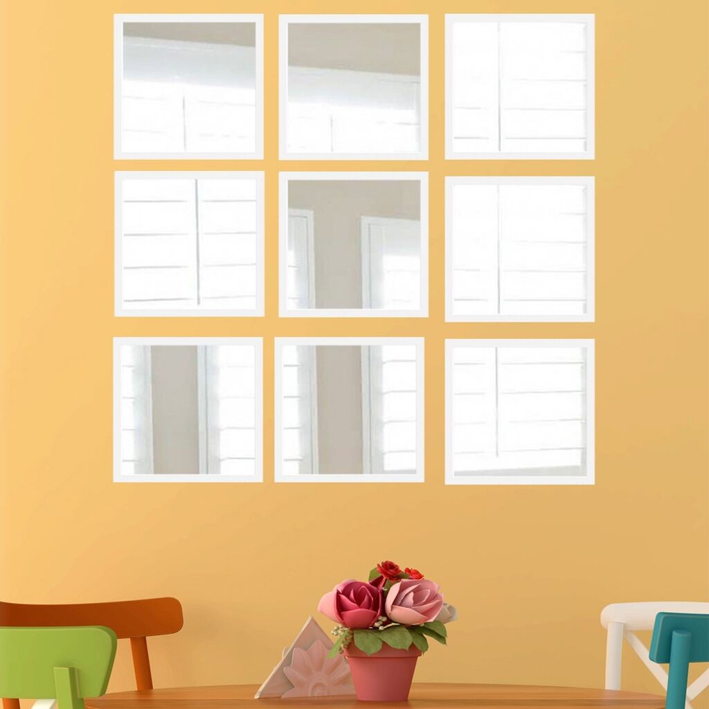 Комплет огледала Wallity SETAYNA_073, бела