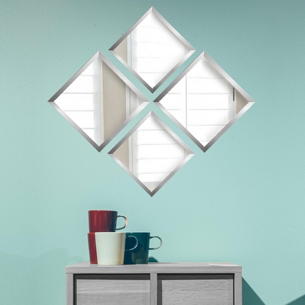 Комплет огледала Wallity SETAYNA_047, сребрени