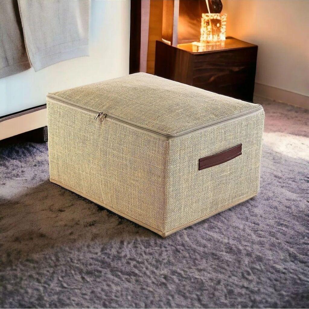 Кутија за складирање Aberto Design од јута 1, 35x42x23 см, беж