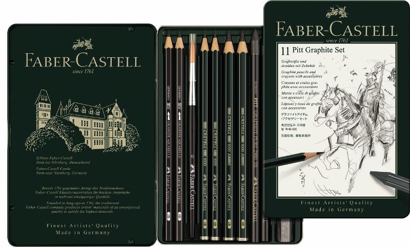 FABER CASTELL Комплет графитни моливи Pitt Grafit, Метална футрола