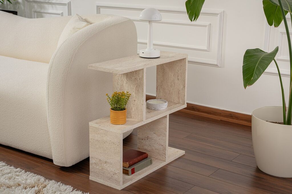 Маса Hanah Home Club Life, 60x60x20 см, крем боја