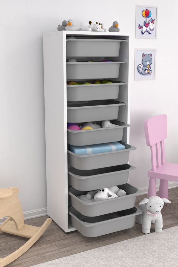 Комода со фиоки Hanah Home за повеќекратна употреба Zola 9N, 45,5 x 122 x 30 см, бела