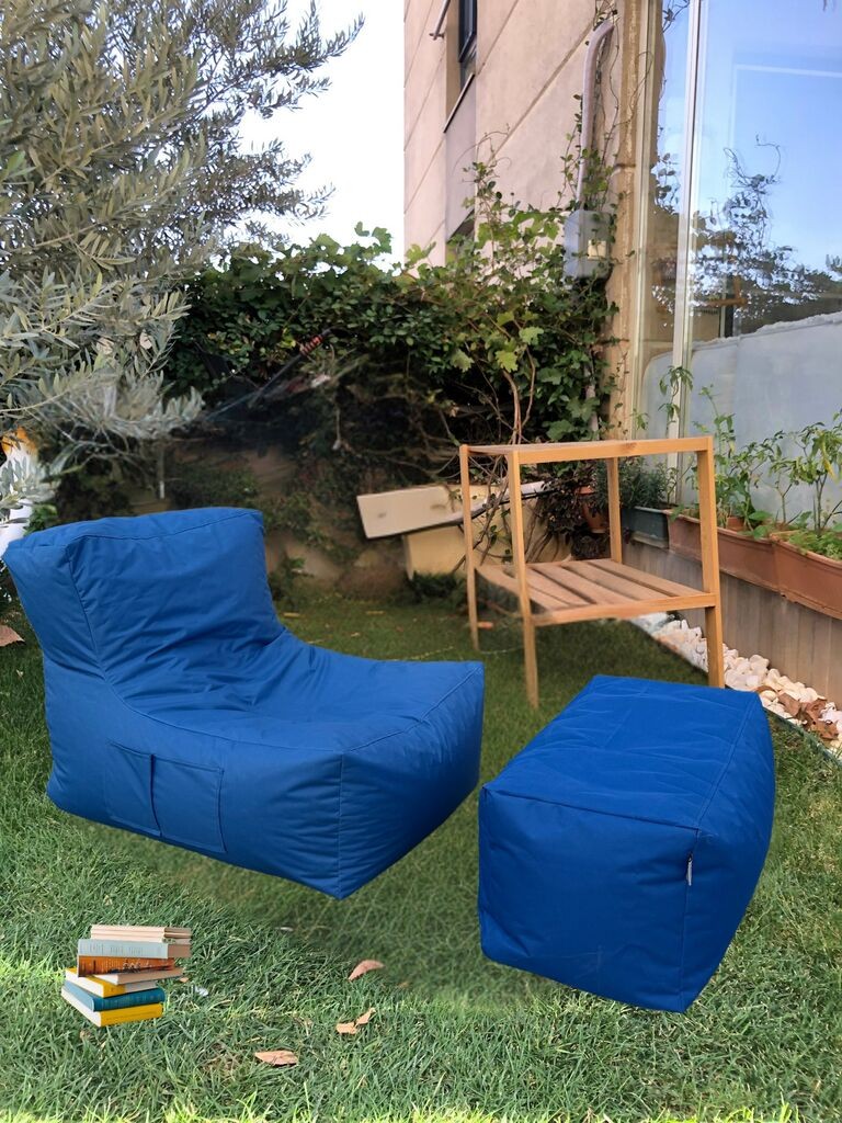 Комплет торби Atelier del Sofa Lazy Sedir, 75x70x95 см, беж