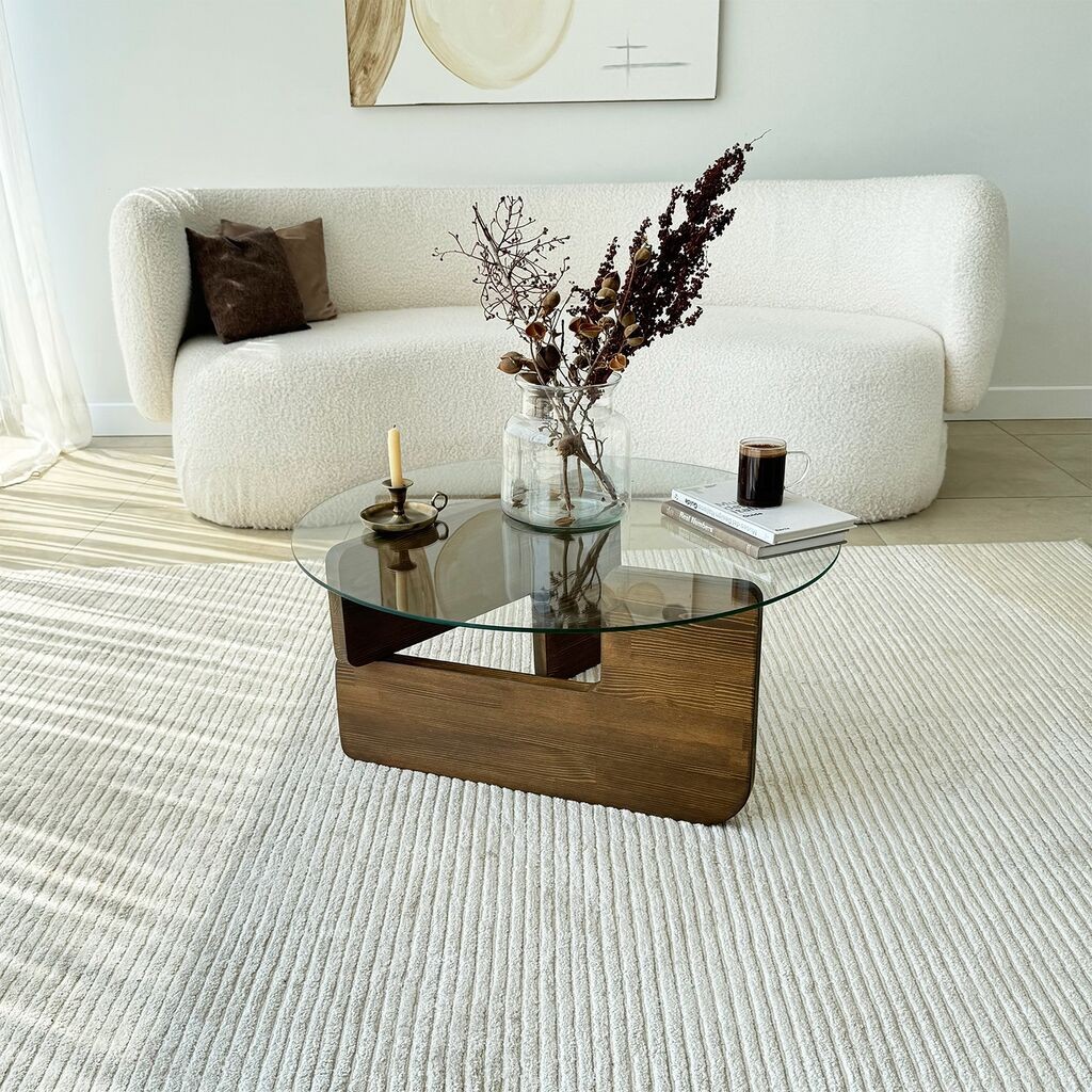 Маса Hanah Home Club Mia, 75x35x75 см, кафеава