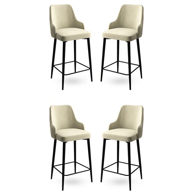 Комплет барски столчиња Hanah Home Enox, 4 парчиња, крем-црна