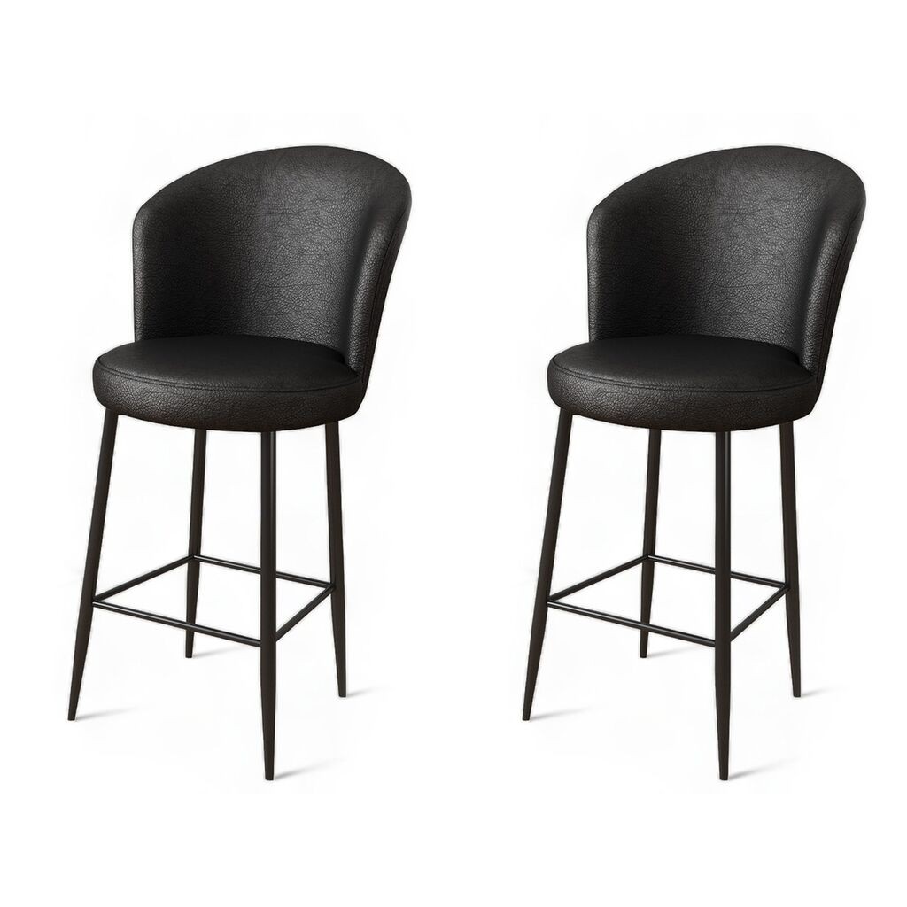 Комплет барски столчиња Hanah Home Uras, 2 парчиња, црна