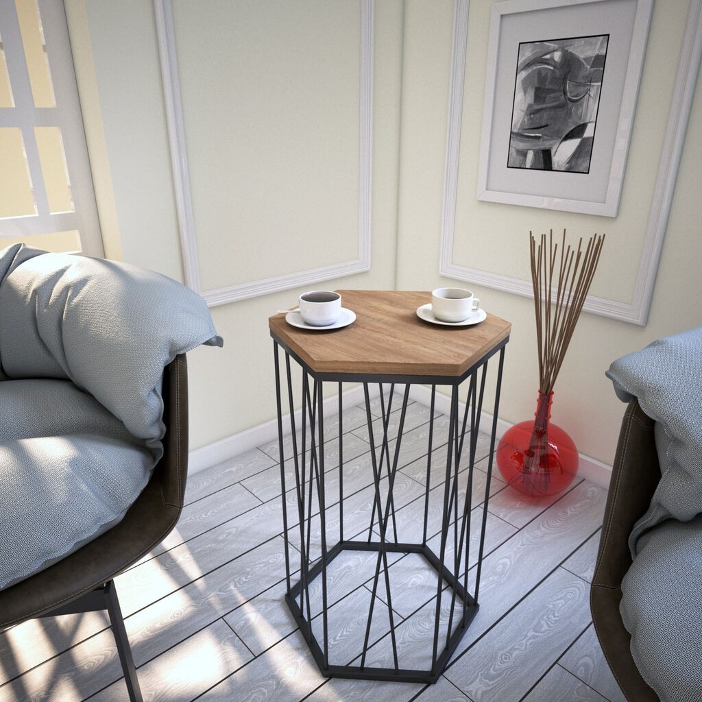 Hanah Home Club маса Cetrus Kafkas, 40x35x62 cm, даб