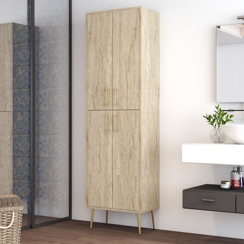 Hanah Home Мултифункционален гардеробер Берлин А, 60 x 200 x 35 см, кафеава