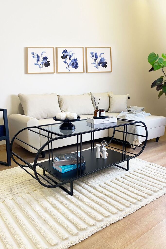 Маса Hanah Home Club Windy, 145x47x50 см, црна