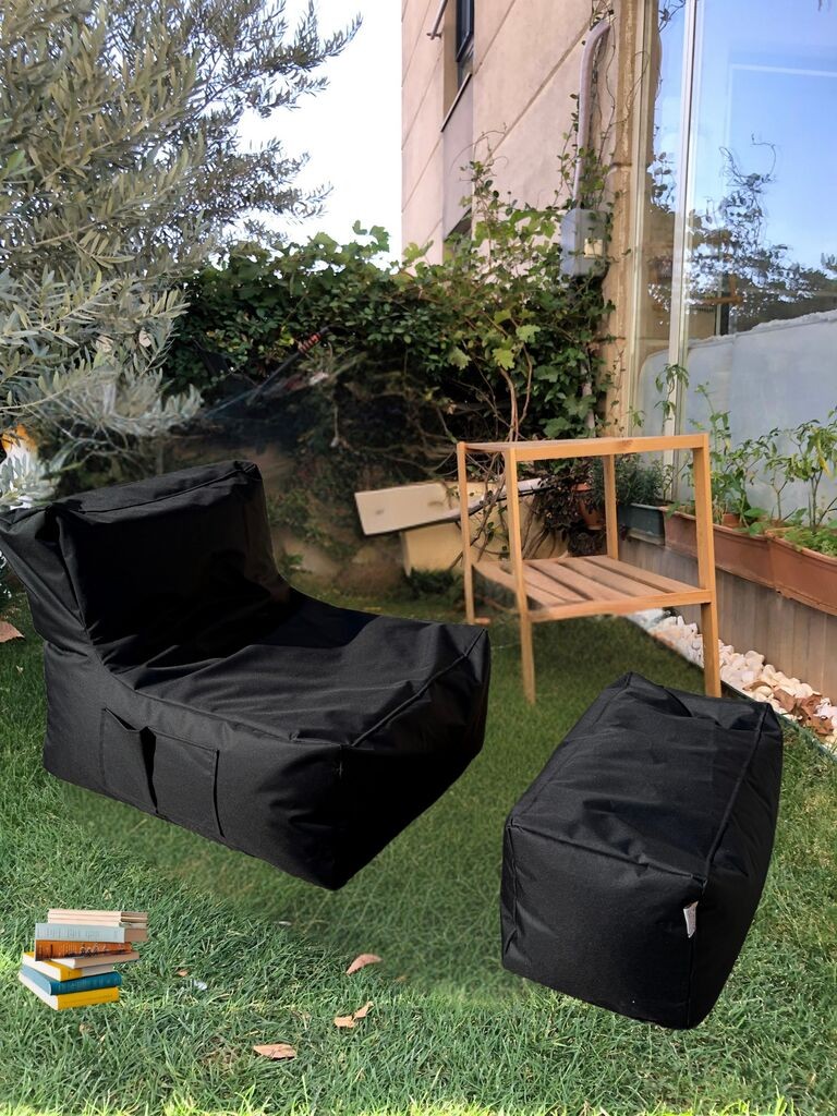 Комплет торби Atelier del Sofa Lazy Sedir, 75x70x95 см, беж